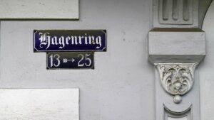 altes Emaille-Straßenschild am Hagenring