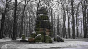 Prinz-Albert-Denkmal im Prinzenpark im Winter