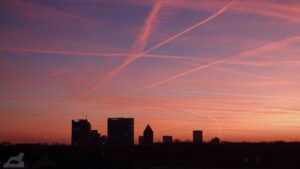 Abendhimmel am 3. März 2025 - Blick auf BraWo-Park